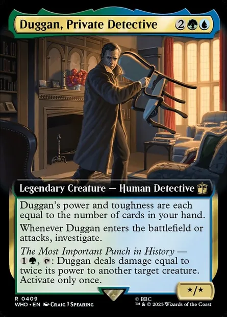 Duggan, détective privé, carte Magic WHO 409 — extension Doctor Who
