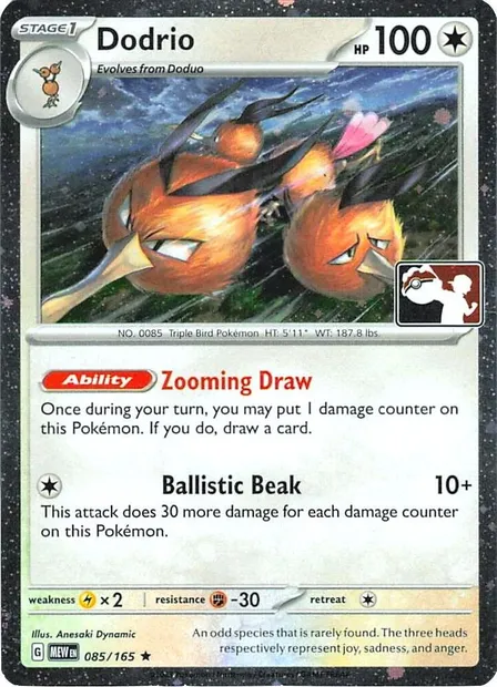 Dodrio, Pokémon card PPS 085-2 — Play! Pokémon Prize Pack Series set