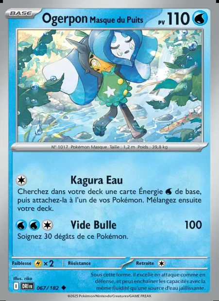 Ogerpon Masque du Puits, carte Pokémon DRI 067 — extension Rivalités Destinées