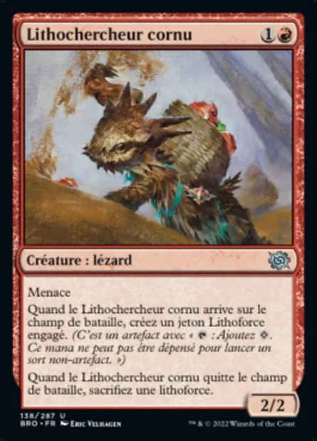 Lithochercheur cornu, carte Magic BRO 138 — extension La Guerre Fratricide