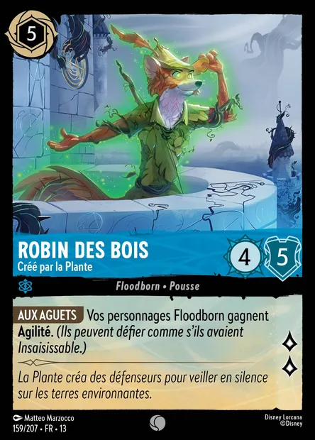 Robin des Bois - Créé par la Plante, carte Disney Lorcana CH13-159 — extension Invasion Epineuse!