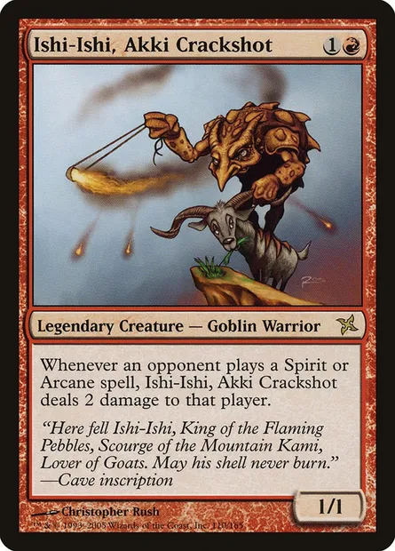Ishi-Ishi, tireur d'élite akki, carte Magic BOK 110 — extension Traîtres de Kamigawa