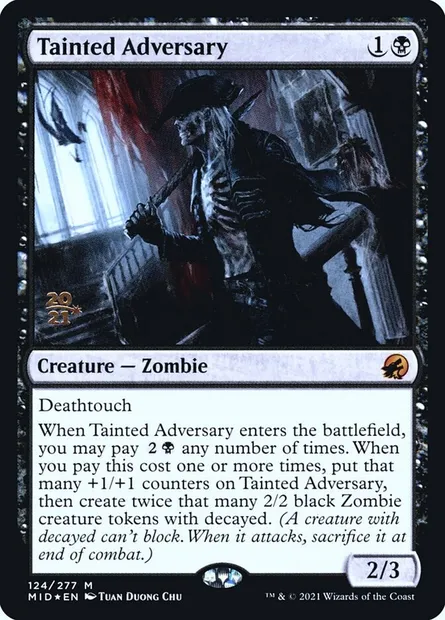 Tainted Adversary, Magic card PMID 124s — Innistrad: Midnight Hunt Promos set
