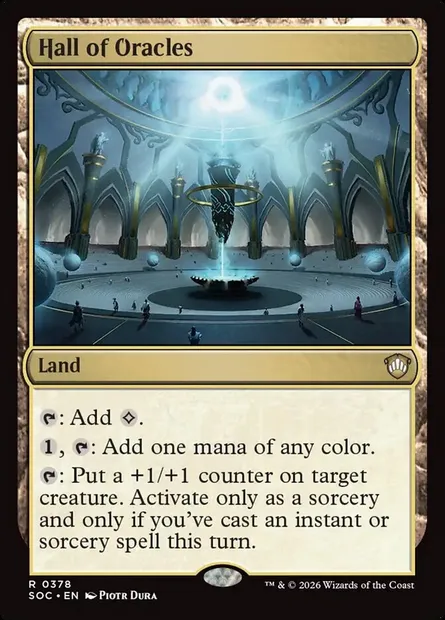 Salle des oracles, carte Magic SOC 378 — extension Secrets of Strixhaven Commander