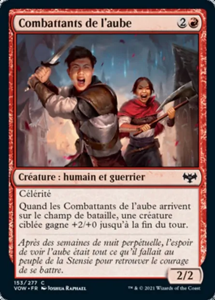 Combattants de l'aube, carte Magic VOW 153 — extension Innistrad : noce écarlate