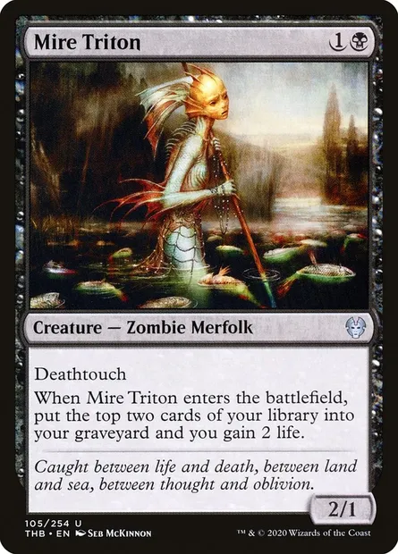 Mire Triton, Magic card THB 105 — Theros Beyond Death set