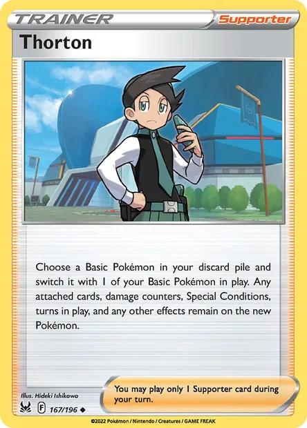 Thorton, Pokémon card LOR 167 — Lost Origin set