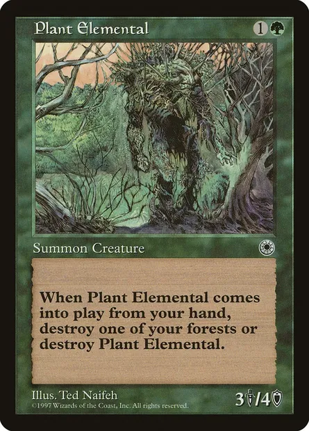 Plant Elemental, Magic card POR 181 — Portal set