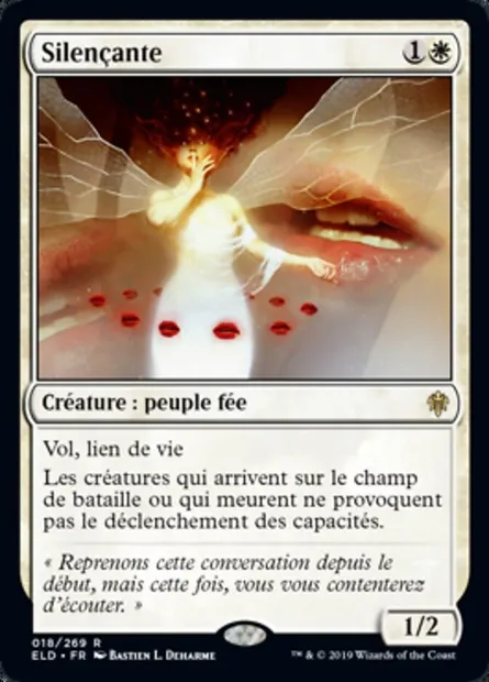 Silençante, carte Magic ELD 18 — extension Throne of Eldraine
