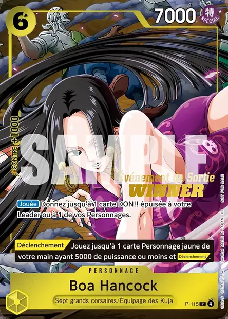 Boa Hancock, carte One Piece P-115 — extension Carte promo