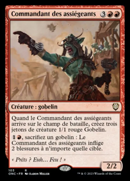 Commandant des assiégeants, carte Magic ONC 103 — extension Phyrexia: All Will Be One Commander