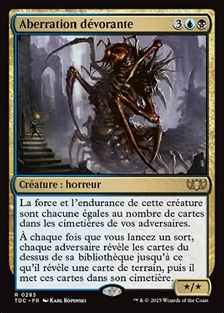 Aberration dévorante, carte Magic TDC 283 — extension Tarkir: Dragonstorm Commander