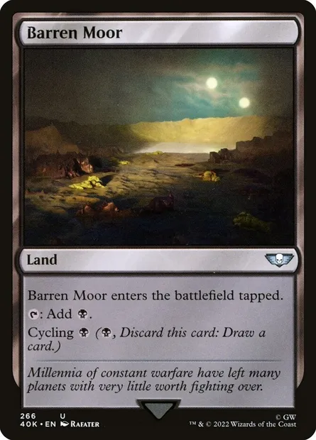 Barren Moor, Magic card 40K 266 — Warhammer 40,000 Commander set