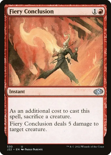 Fiery Conclusion, Magic card J22 530 — Jumpstart 2022 set