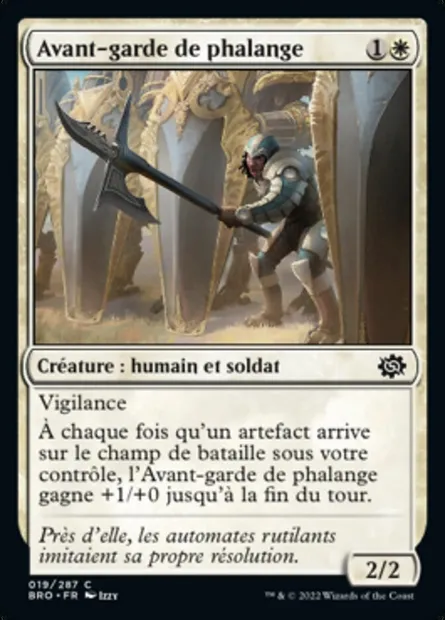 Avant-garde de phalange, carte Magic BRO 19 — extension La Guerre Fratricide
