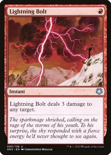 Lightning Bolt, Magic card GN3 83 — Game Night: Free-for-All set