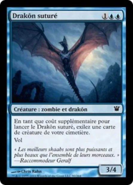Drakôn suturé, carte Magic ISD 80 — extension Innistrad