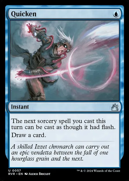 Quicken, Magic card RVR 57 — Ravnica Remastered set