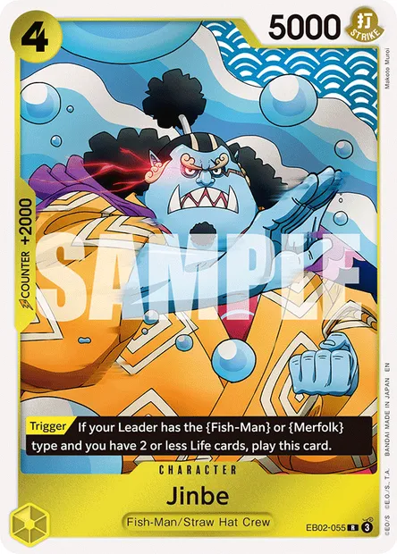 Jinbe, One Piece card EB02-055 — Anime 25th Collection set