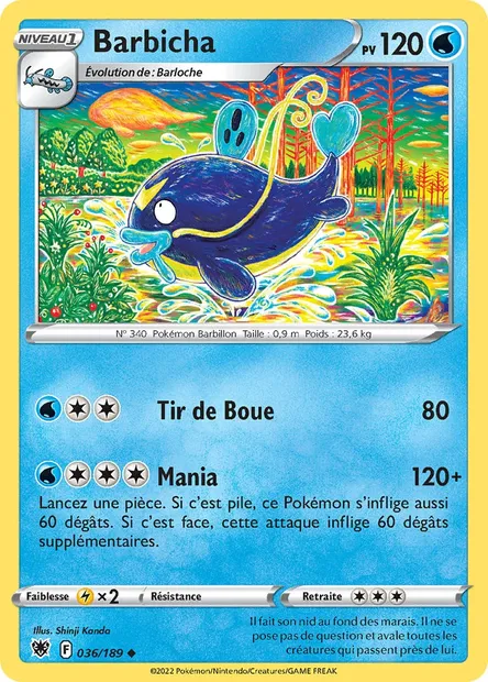 Barbicha, carte Pokémon ASR 036 — extension Astres Radieux