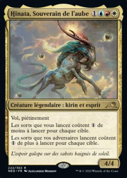 Hinata, Souverain de l'aube, carte Magic NEO 222 — extension Kamigawa: La Dynastie Néon