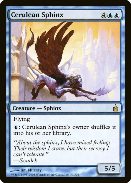 Cerulean Sphinx, Magic card RAV 39 — Ravnica: City of Guilds set