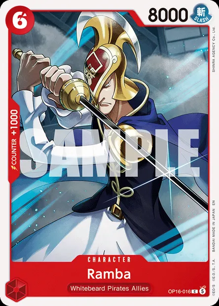 Ramba, One Piece card OP16-016 — THE TIME OF BATTLE set