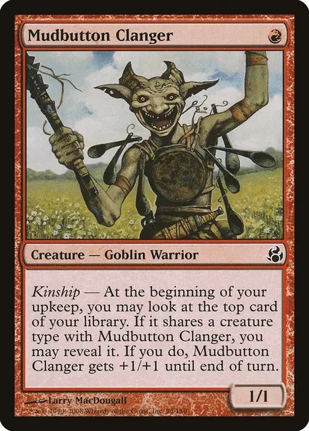 Mudbutton Clanger, Magic card MOR 95 — Morningtide set
