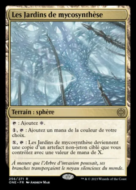 Les Jardins de mycosynthèse, carte Magic ONE 256 — extension Tous Phyrexians