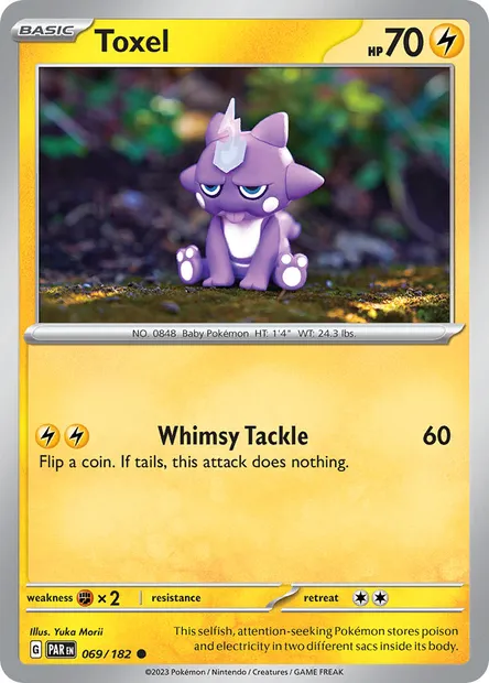 Toxel, Pokémon card PAR 069 — Paradox Rift set