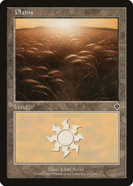 Plains, Magic card INV 331 — Invasion set