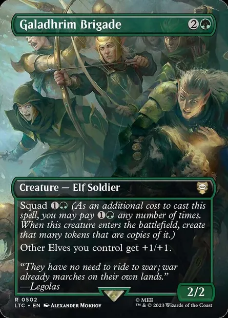 Galadhrim Brigade, carte Magic LTC 502 — extension Tales of Middle-earth Commander