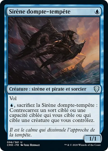 Sirène dompte-tempête, carte Magic CMR 96 — extension Commander Legends