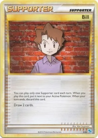 Bill, Pokémon card TK4G 005 — HS Trainer Kit (Gyarados) set