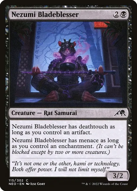 Nezumi Bladeblesser, Magic card NEO 115 — Kamigawa: Neon Dynasty set