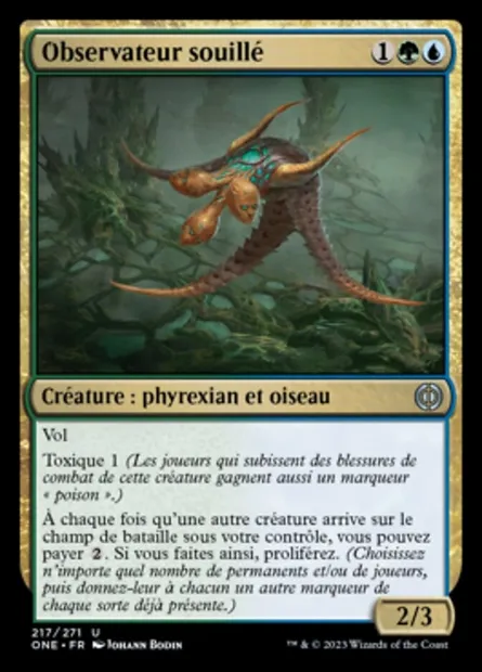 Observateur souillé, carte Magic ONE 217 — extension Tous Phyrexians