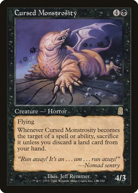 Monstruosité maudite, carte Magic ODY 126 — extension Odyssée