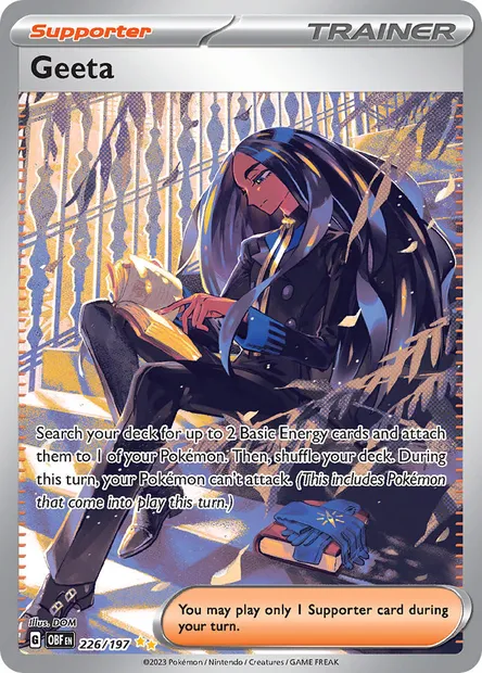Geeta, Pokémon card OBF 226 — Obsidian Flames set