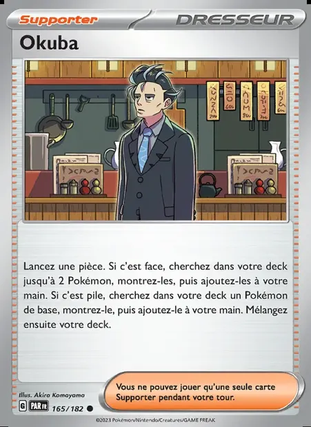 Okuba, carte Pokémon PAR 165 — extension Faille Paradoxe