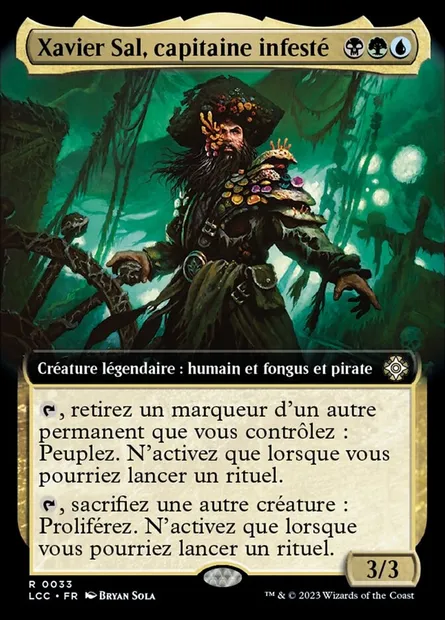 Xavier Sal, capitaine infesté, carte Magic LCC 33 — extension The Lost Caverns of Ixalan Commander