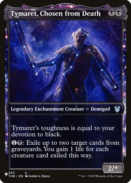 Tymaret, élu parmi les morts, carte Magic PLST THB-263 — extension The List