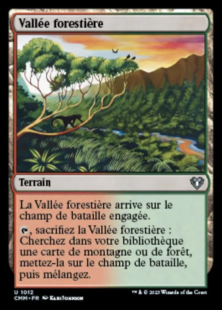 Vallée forestière, carte Magic CMM 1012 — extension Commander Masters