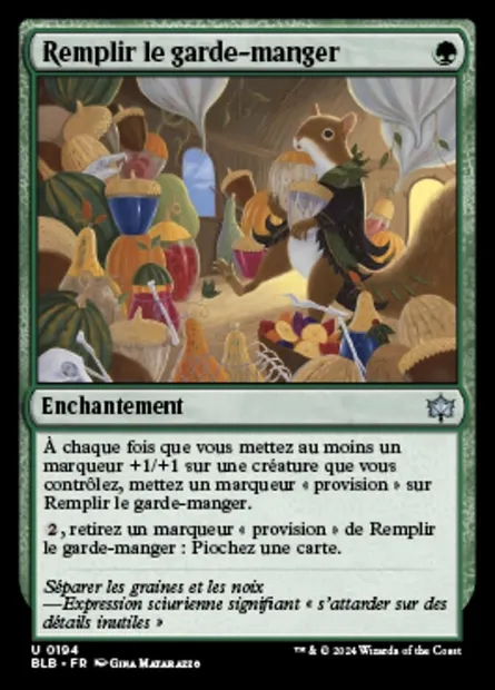 Remplir le garde-manger, carte Magic BLB 194 — extension Bloomburrow