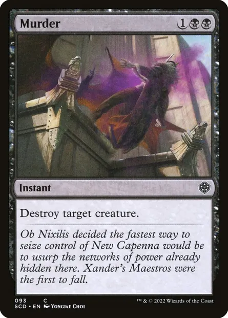 Murder, Magic card SCD 93 — Starter Commander Decks set
