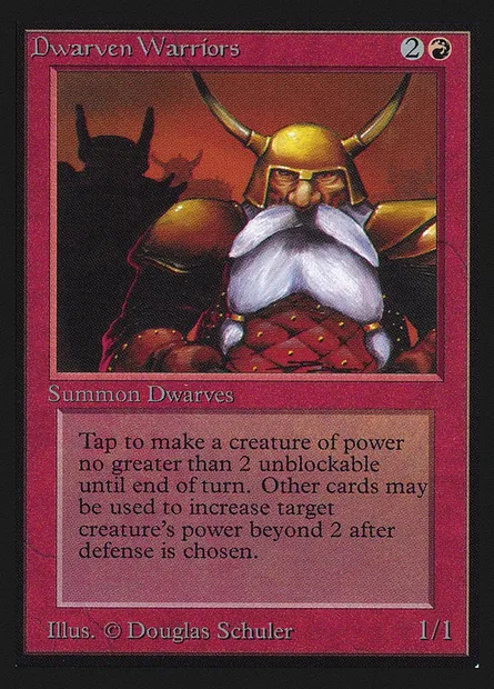 Dwarven Warriors, Magic card CEI 144 — Intl. Collectors' Edition set