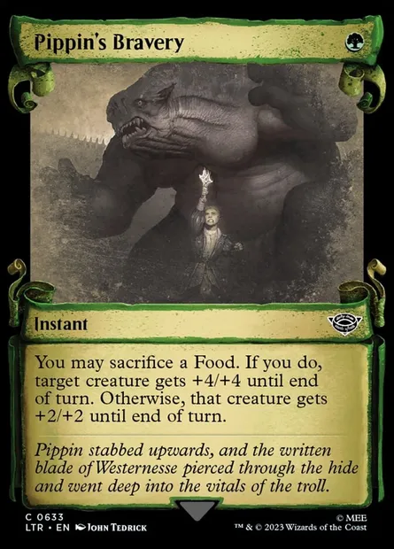 Pippin's Bravery, Magic card LTR 633 — The Lord of the Rings: Tales of Middle-earth set