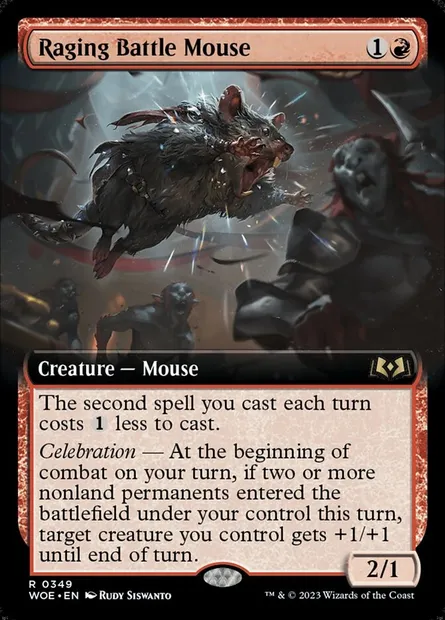 Raging Battle Mouse, Magic card WOE 349 — Wilds of Eldraine set