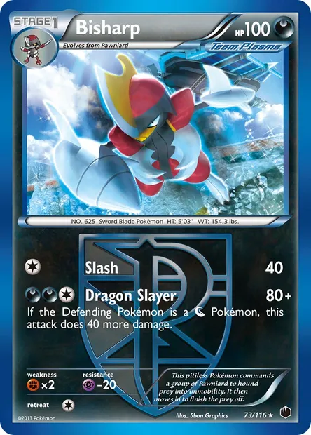 Bisharp, Pokémon card PLF 73 — Plasma Freeze set