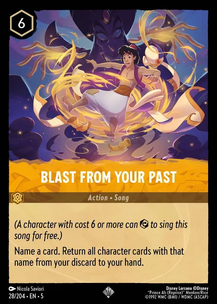 Blast from Your Past, Disney Lorcana card CH5-028 — Shimmering Skies set