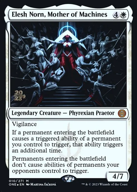 Elesh Norn, Mother of Machines, Magic card PONE 10s — Phyrexia: All Will Be One Promos set